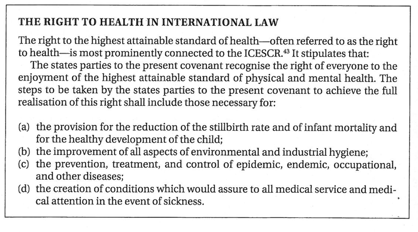 The Right to Health in International Law
